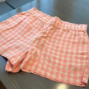 Pink Gingham Checkered Shorts